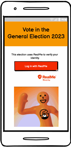 GIF of my elections app mockup